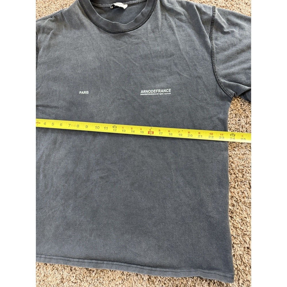 Arnodefrance Paris Mens Short Sleeve Washed Grey XL - Picture 3 of 5